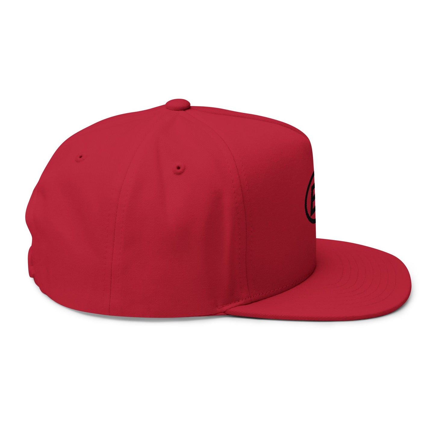 EK Embroidered Flat Bill Cap — Classic Snapback Hat