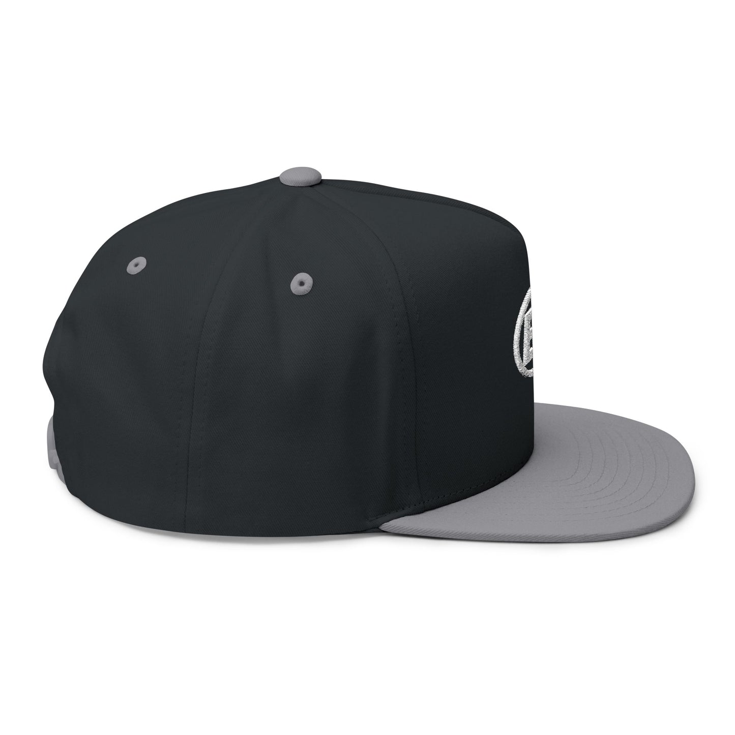 Embroidered EK Logo Flat Bill Cap — Classic Snapback Hat
