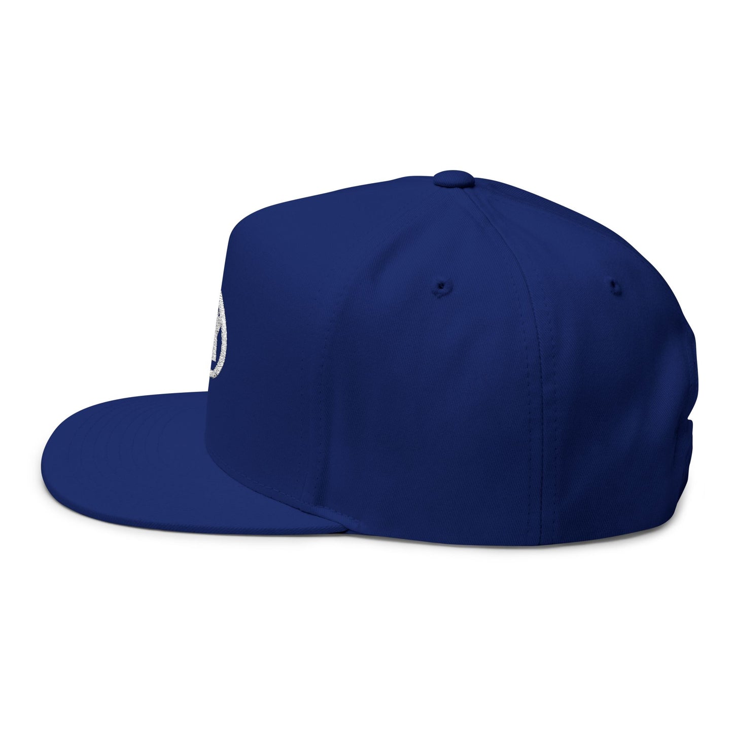 Embroidered EK Logo Flat Bill Cap — Classic Snapback Hat