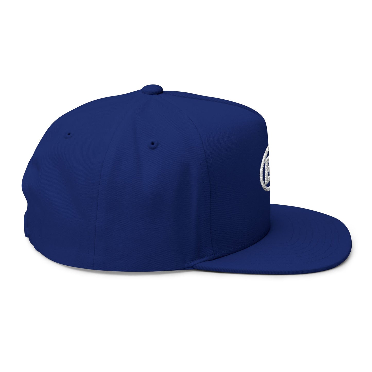 Embroidered EK Logo Flat Bill Cap — Classic Snapback Hat