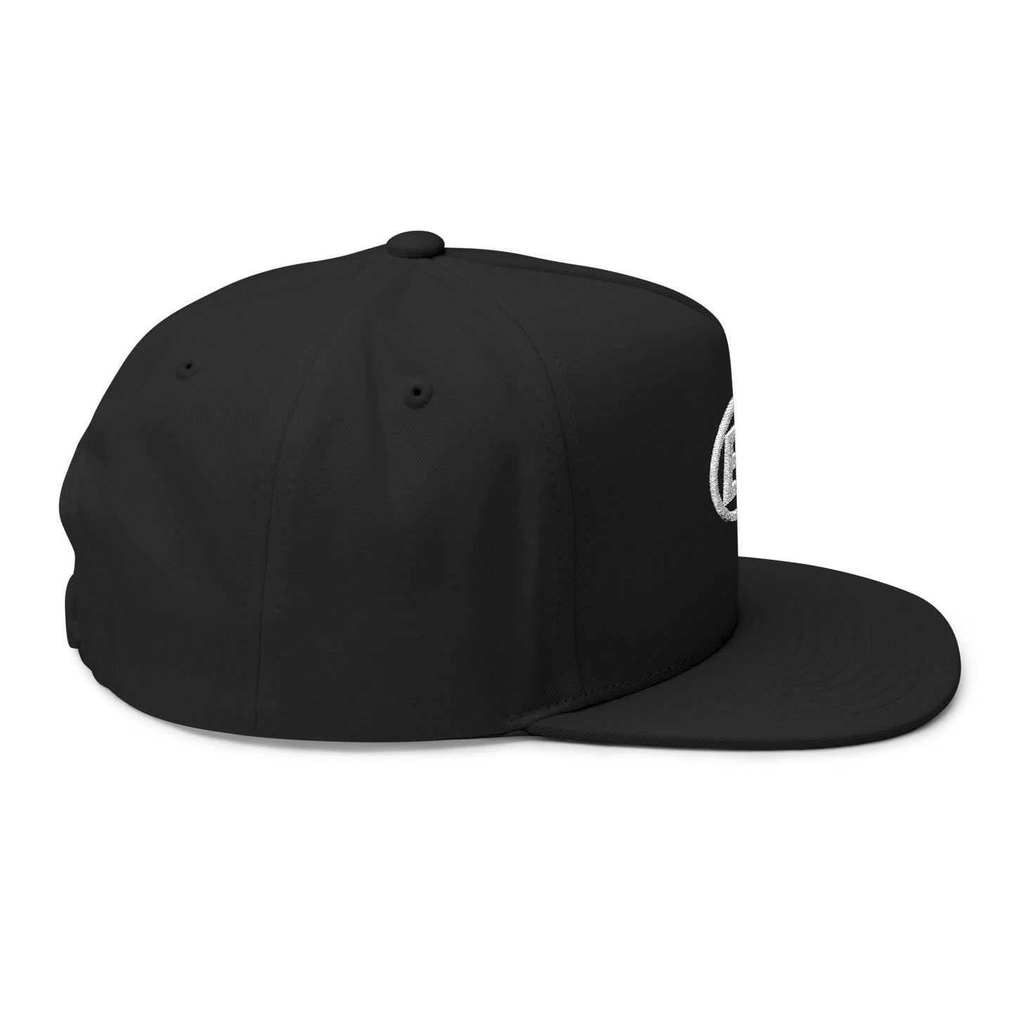 Embroidered EK Logo Flat Bill Cap — Classic Snapback Hat