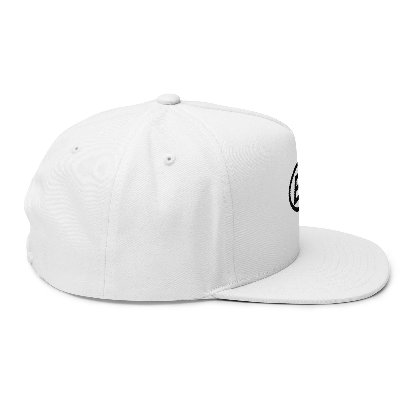 EK Embroidered Flat Bill Cap — Classic Snapback Hat