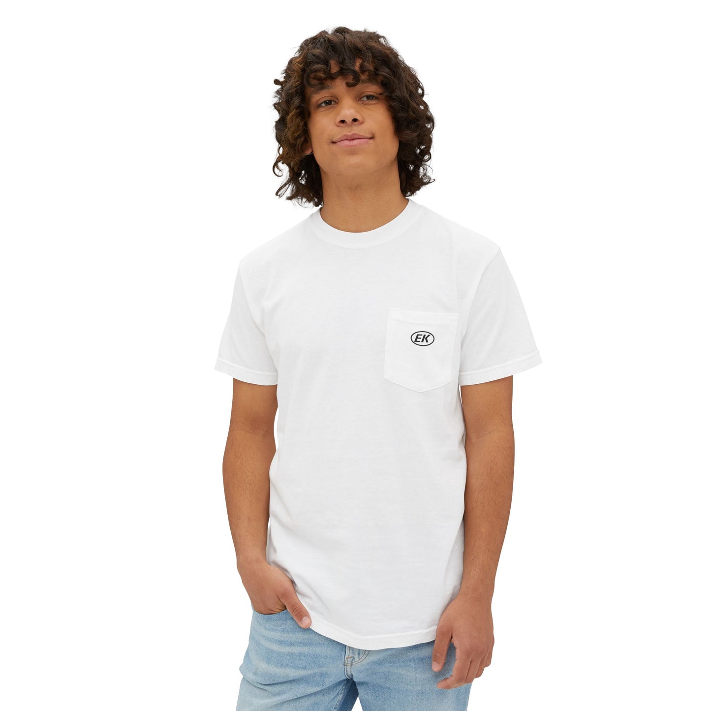 EK Small Pocket White T‑Shirt