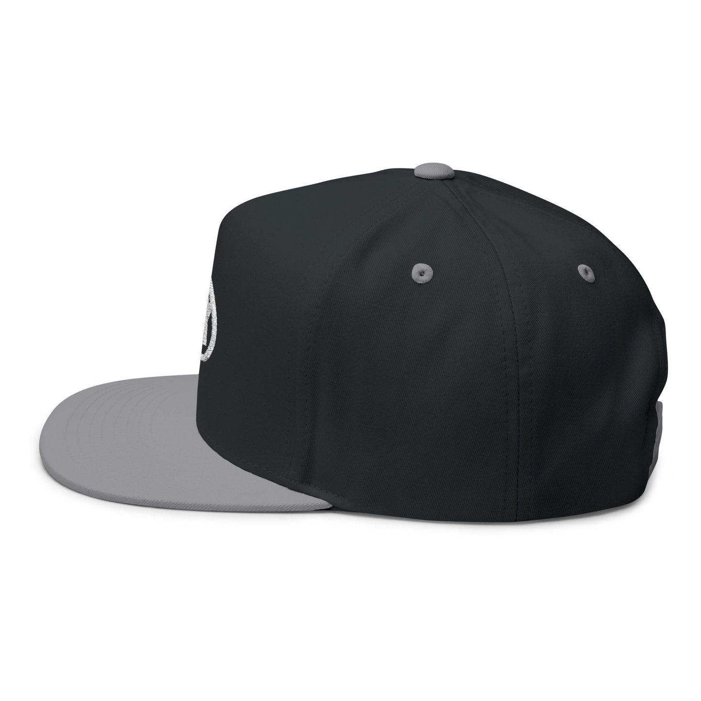 Embroidered EK Logo Flat Bill Cap — Classic Snapback Hat