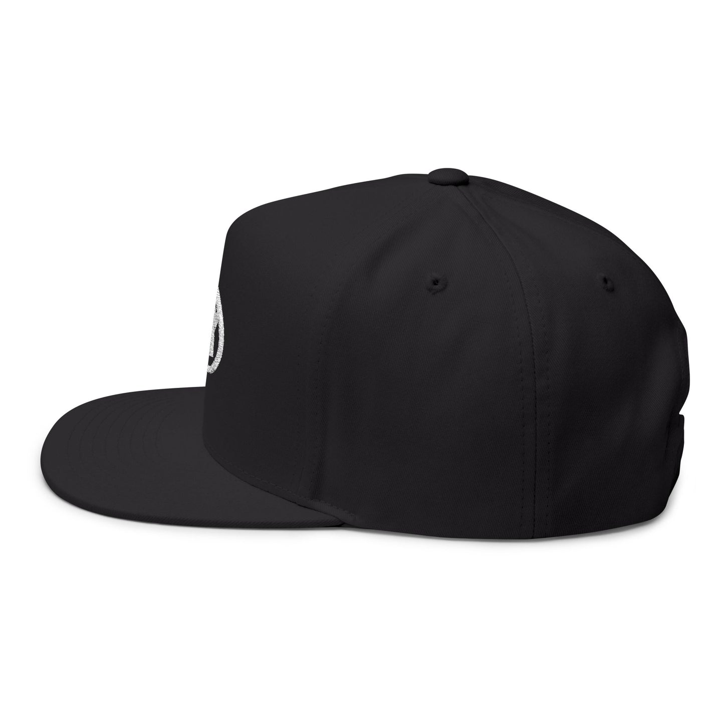 Embroidered EK Logo Flat Bill Cap — Classic Snapback Hat
