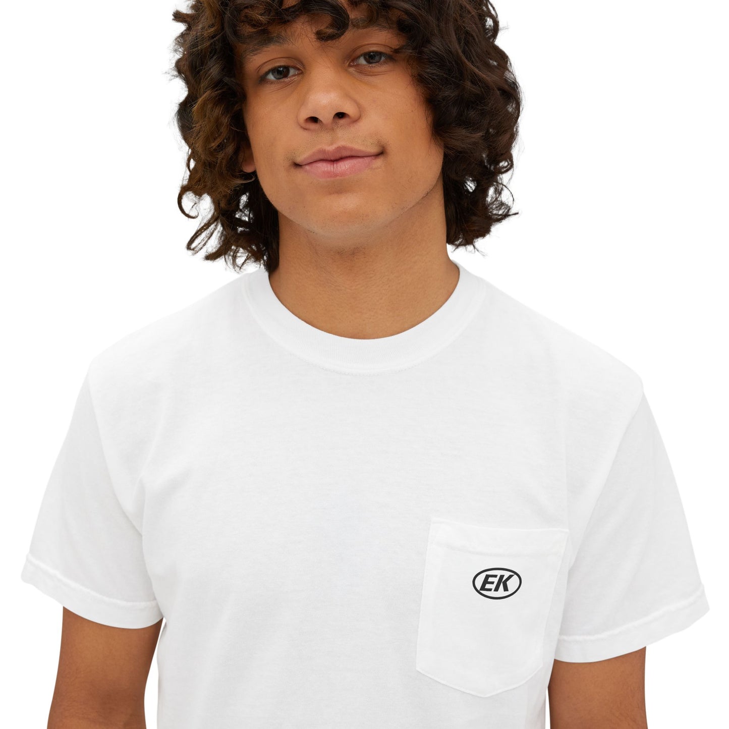 EK Small Pocket White T‑Shirt