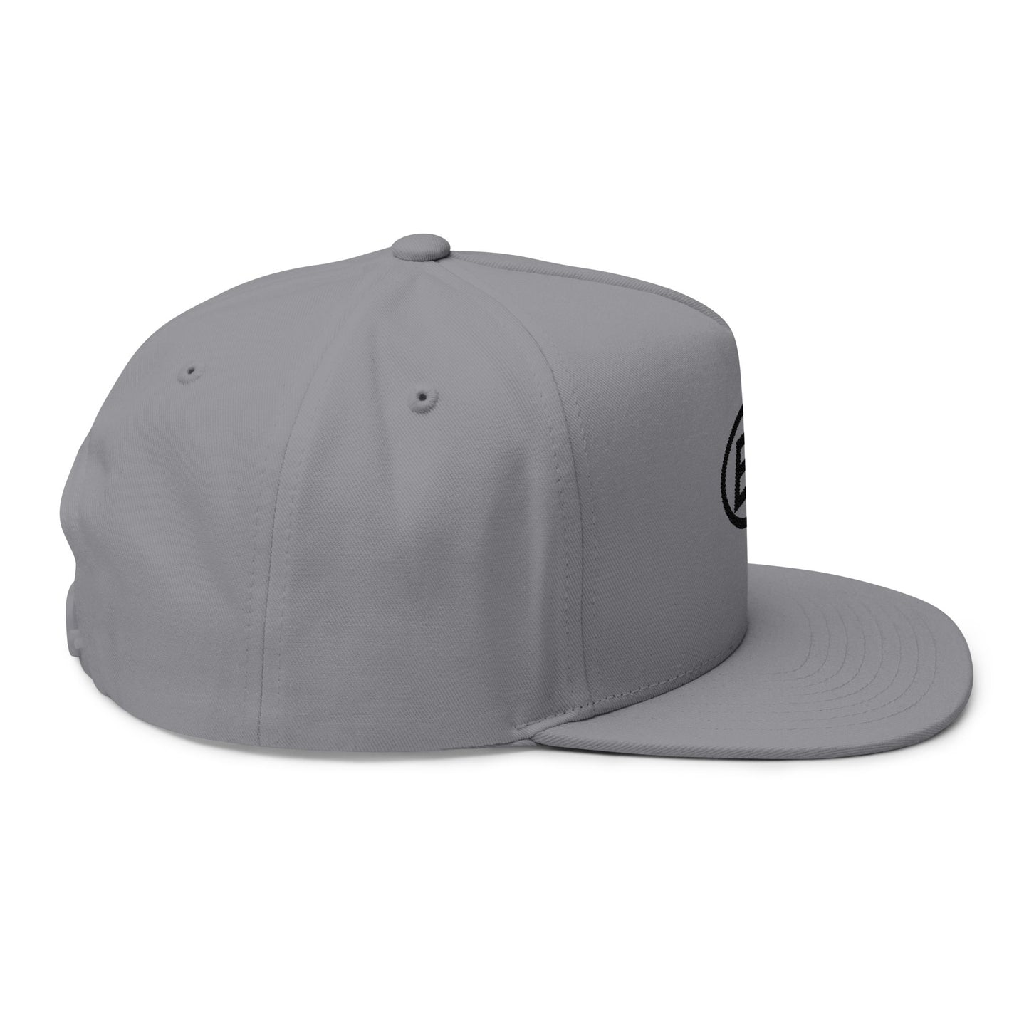 EK Embroidered Flat Bill Cap — Classic Snapback Hat