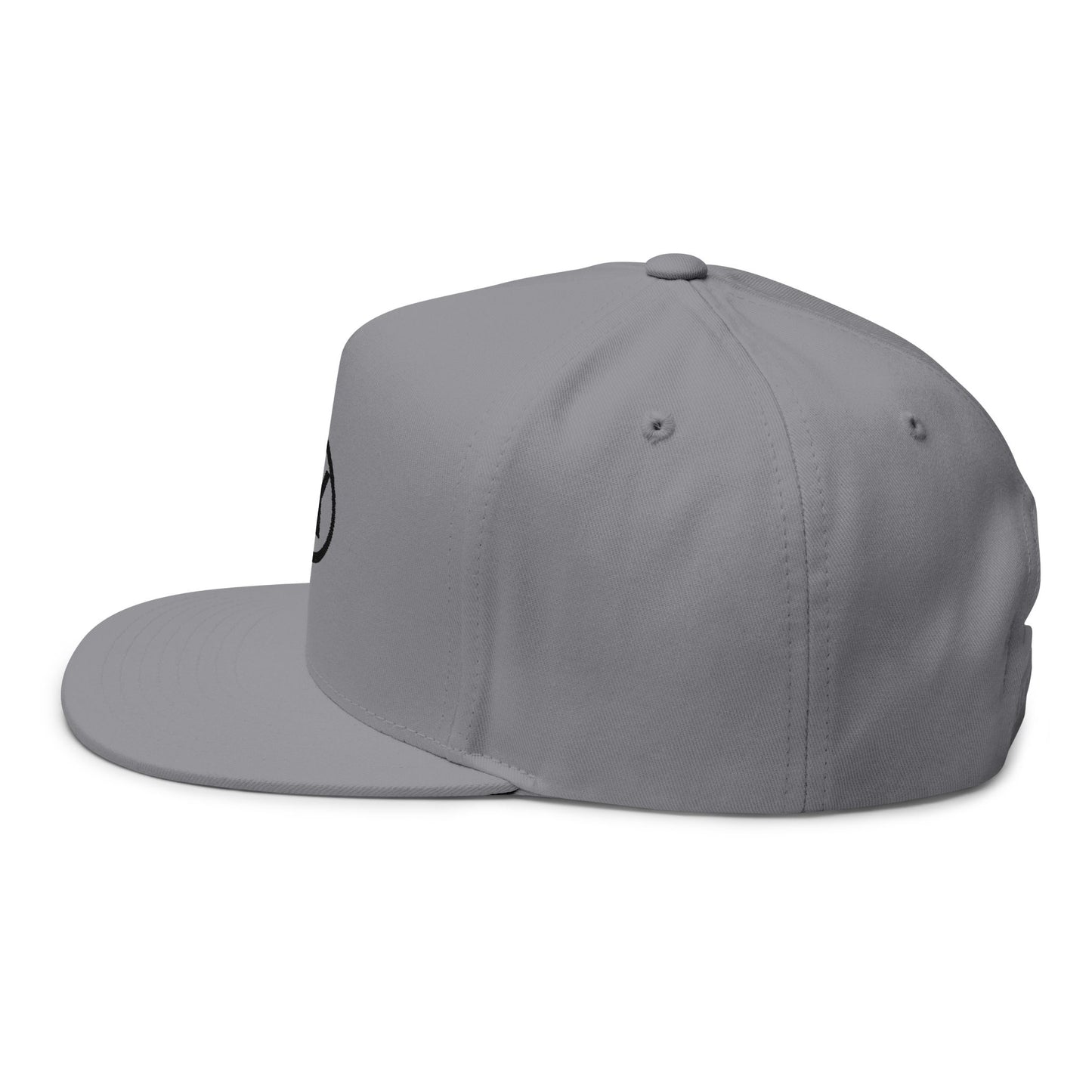 EK Embroidered Flat Bill Cap — Classic Snapback Hat