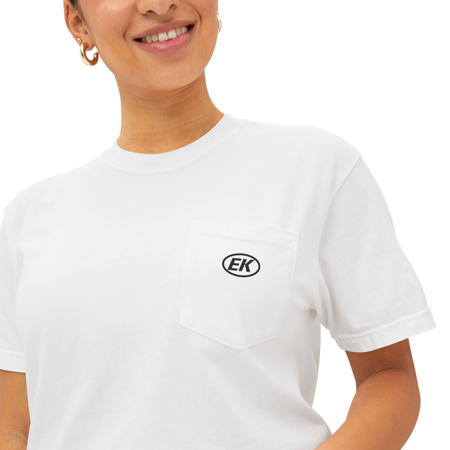 EK Small Pocket White T‑Shirt