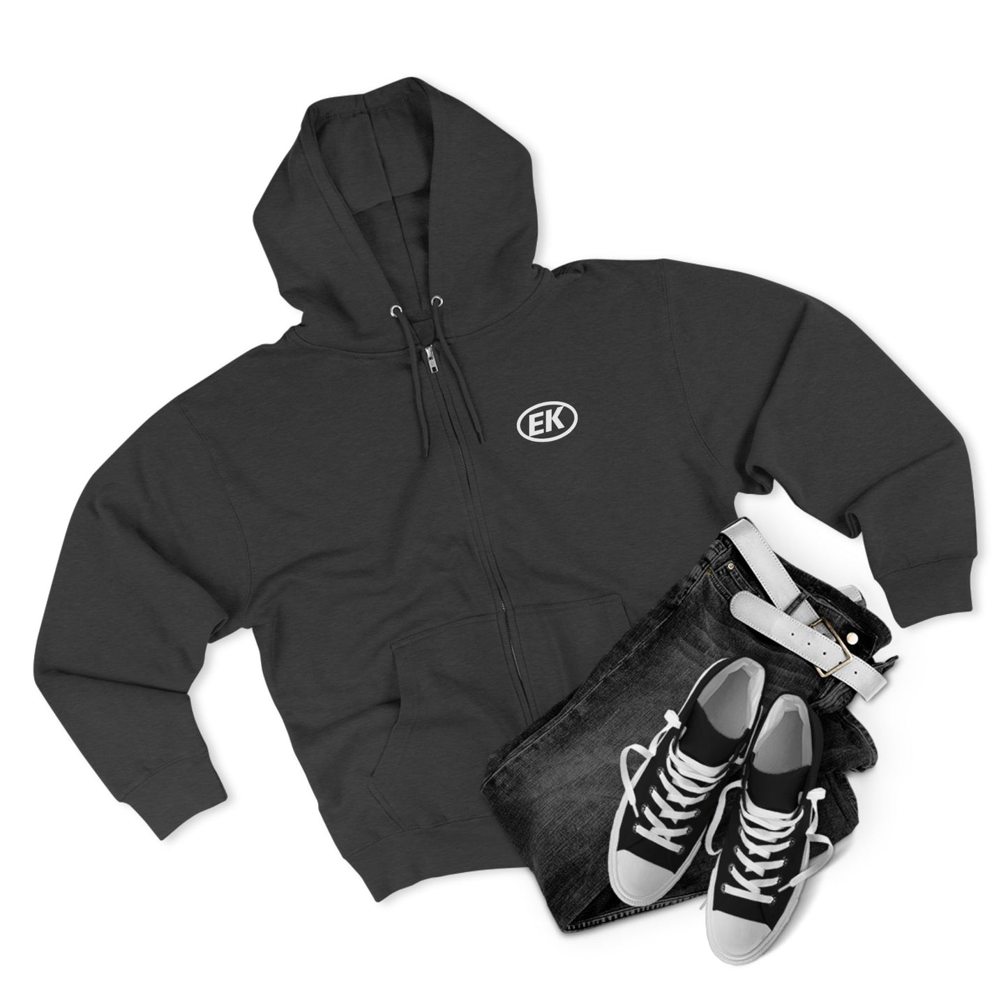 EK White Logo Zip-Up Hoodie (assorted colors)